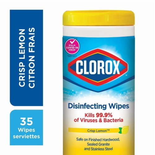 Clorox® Disinfecting Wipes, Cleans and Sanitizes, Lemon Fresh, 35 Count, Use on multiple surfaces* - Walmart.ca