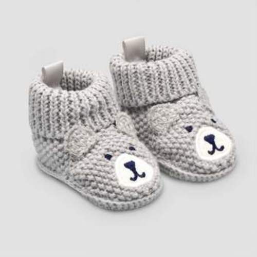 Carter's Just One You® Baby Cable Knitted Slippers - Off-White: Newborn Booties, Pull-On, Flexible Outsole : Target
