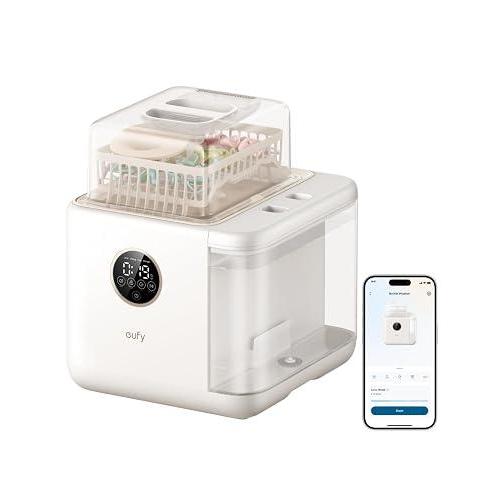 eufy Baby Bottle Washer S1, Sterilizer and Dryer | 3D HydroBlast Cleaning, 212°F Steam Sterilizer, Fast Drying, Smart App Control, Hands-Free - Tamaño S1 Standard