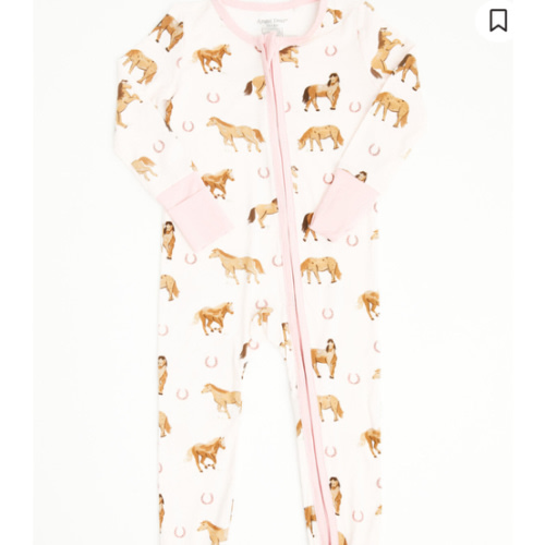 Angel Dear Infant Girls' Horse Print Footie Onesie | Boot Barn