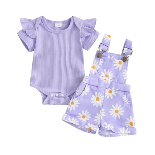 Gerber Daisy Overalls Set
