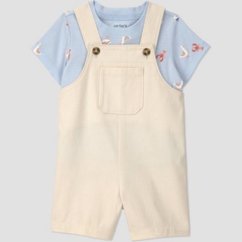 Carter's Just One You® Baby Boys' Seagull T-Shirt and Shortalls Set - Ivory 12M