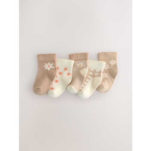 Neutral Baby Socks 5 Pack (0mths-2yrs)