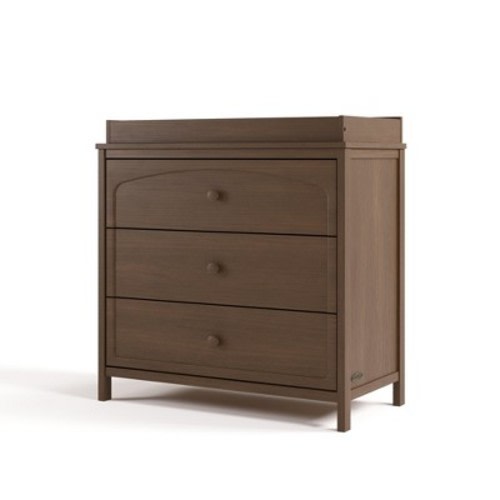 Graco Olivia 3 Drawer Dresser with Removable Changing Topper Hazelnut
