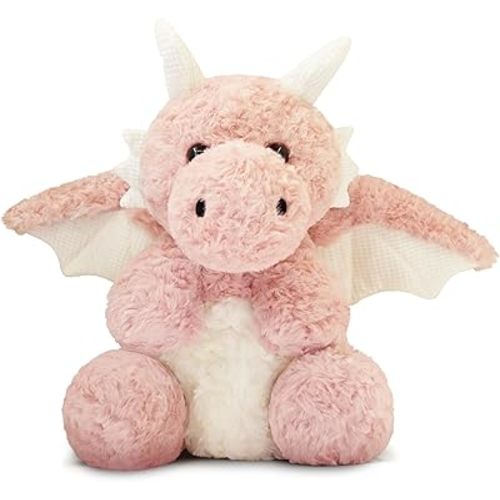 Soft Little Flying Dinosaur Stuffed Plush Pillow, Adorable Pink Dragon Plush Toy and Birthday Present for Kids, Adults and Collectors(Pink/11.8in)