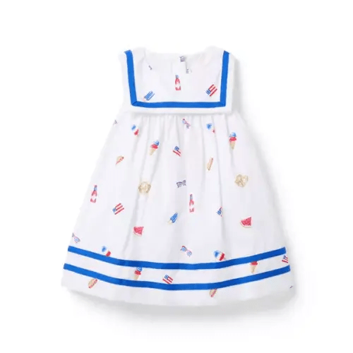 Baby White Picnic Icons Baby Americana Picnic Sailor Dress by Janie and Jack