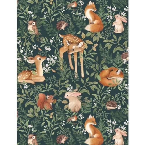 Forest Friends Crib Sheet: Woodland Animals Nursery Decor