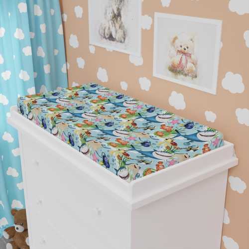 Finding Nemo Changing Pad Cover – Disney Pixar Ocean Nursery Bedding, Under the Sea Baby Gift