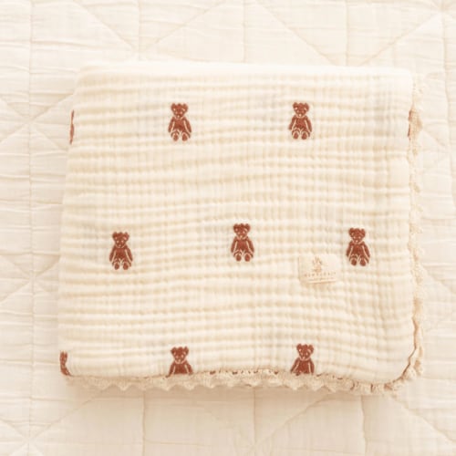 Layered Gauze Blanket | Teddy by New Grain – Maude Kids Decor