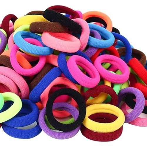 120 Pcs Baby Hair Ties, Cotton Toddler Hair Ties for Girls and Kids, Multicolor Small Seamless Hair Bands Elastic Ponytail Holders(15 Colors)