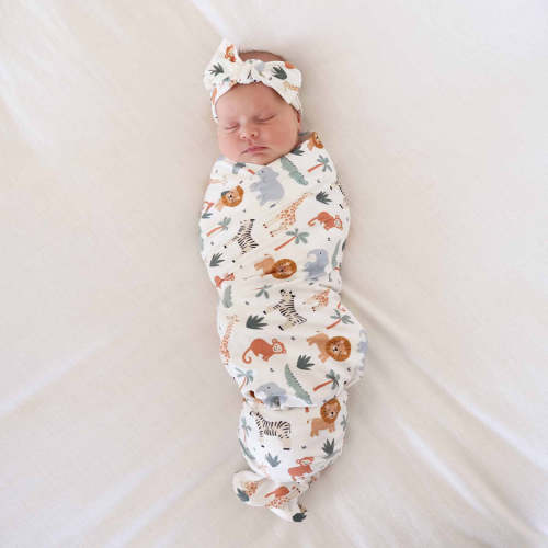 Safari Snuggles Oversized Swaddle Blanket