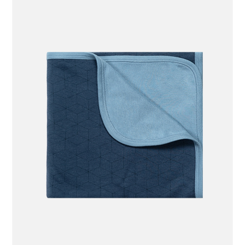 Bamboo Receiving Blanket - Geo Ocean Blue