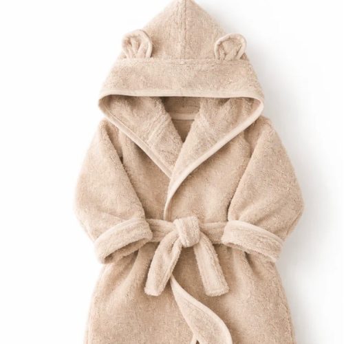 JBØRN Organic Cotton Baby Hooded Bathrobe