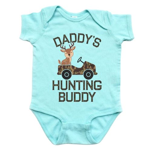 The Juniper Shop Daddy's Hunting Buddy Baby Short Sleeve Bodysuit - 12M - Chill