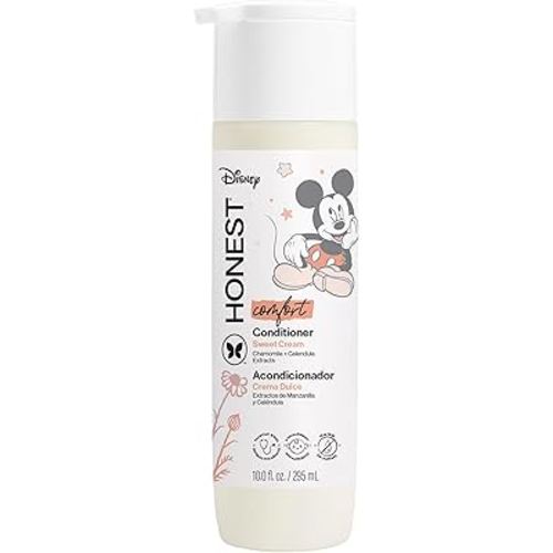 The Honest Company Silicone-Free Conditioner Gentle Enough for Baby Dermatologist Tested Tear Free Hypoallergenic Disney’s Mickey Mouse Comfort Sweet Cream 10 fl oz