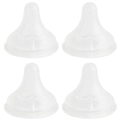 Silicone Nipple (S) for Spectra Baby Bottles, Slow Flow, 0m+, 4 Count