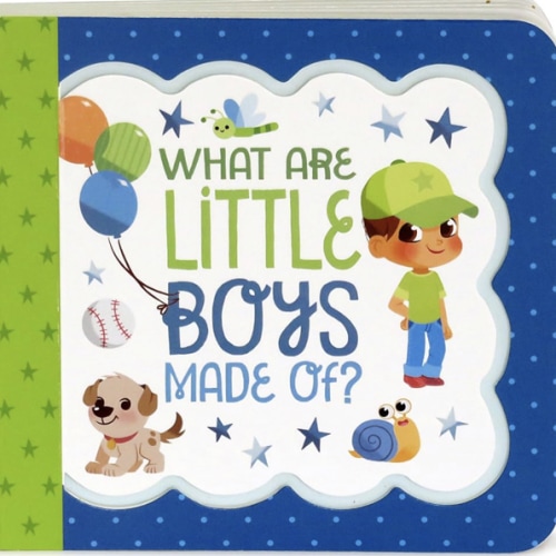 What Are Little Boys Made Of: Little Bird Greetings, Greeting Card Board Book with Personalization Flap, Gifts for Birthday, Baby Showers and More