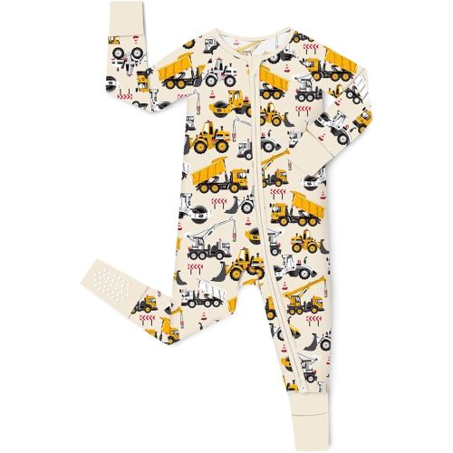 Bamboo Viscose Baby Convertible Footie Pajama, Zipper Pajamas for Baby Boys & Girls, Sleep & Play Footed