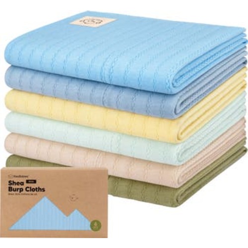6-Pack Shea (Stria) Burp Cloths