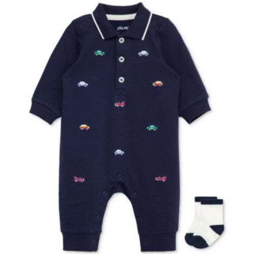 Baby Boys Cars Coverall & Socks, 2 Piece Set