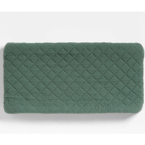 Supersoft Pine Green Organic Cotton Gauze Baby Changing Pad Cover