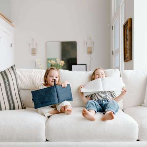 Cuddle Book Soft Photo Album, Black Embroidery - Cotton Lane | Maisonette