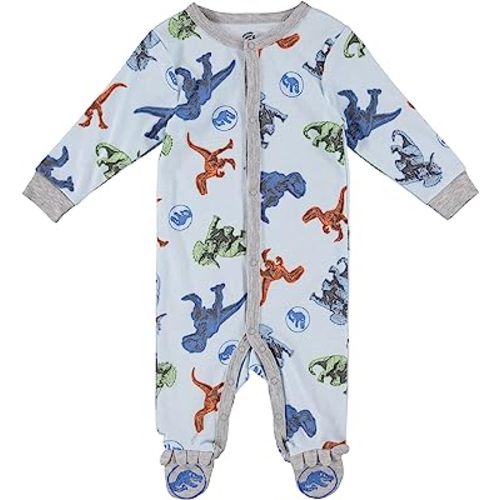 Jurassic World Unisex Welcome to The Universe Baby Long-Sleeve Bodysuit One Piece-Footie Pajamas