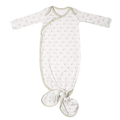 Copper Pearl Baby Gown - Knotted Newborn Sleepers for Baby Boy and Girl, Soft Stretchy Long Sleeve Infant Gowns with Bottom Tie and Hand Mittens, Perfect Hospital Coming Home Outfit (Shine)