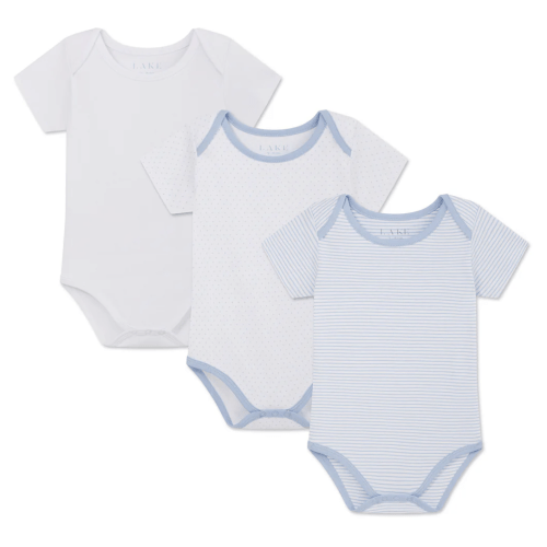 LAKE | Baby | Pima Cotton Pajamas | English Rose Baby Bodysuit Bundle