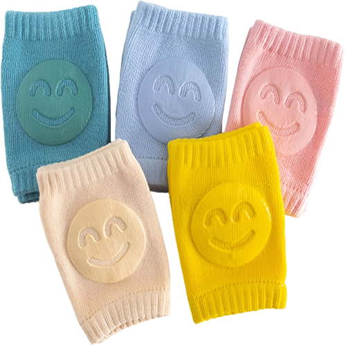 BESTSKY 5 Pairs Baby Knee Pads for Crawling Walking,Soft Cotton Knee Pads for Kids Toddler Knee Pad,Baby Crawling Helper