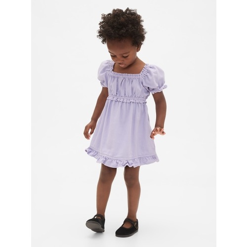 Baby & Toddler Denim Ruffle Babydoll Dress