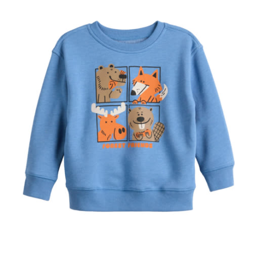 Baby & Toddler Jumping Beans® Graphic Fleece Crewneck Sweater