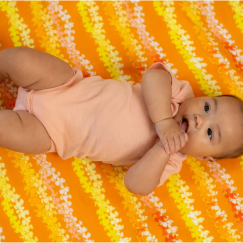 Pumpkin Puakenikeni Baby Swaddle