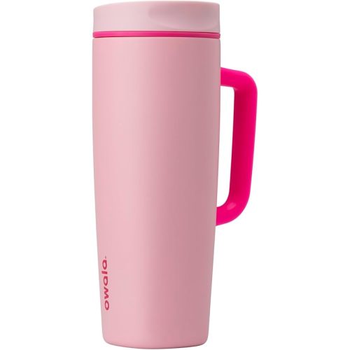Owala SmoothSip Slider Stainless Steel Insulated Travel Mug with Handle, 100% Leak Proof, For Hot and Cold Drinks, Travel Friendly with Sliding Lock Lid, 24 oz, BPA Free, Leak Proof, Pucker Up