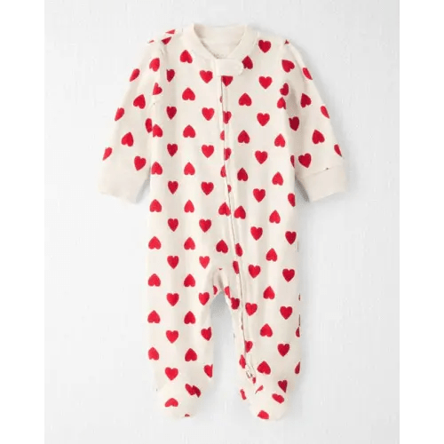 Baby Organic Cotton Sleep & Play Pajamas in Forever Hearts Print - Little Planet | Carter's
