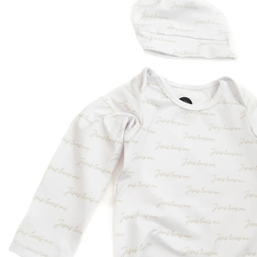 Jesus Loves Me Sleeper & Matching Beanie – OUR HOUSE ABOVE