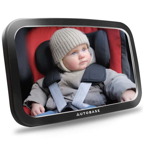 Autobase Backseat Infant Car Mirror, Shatterproof, Wide Clear View, Adjustable, Newborn Essentials