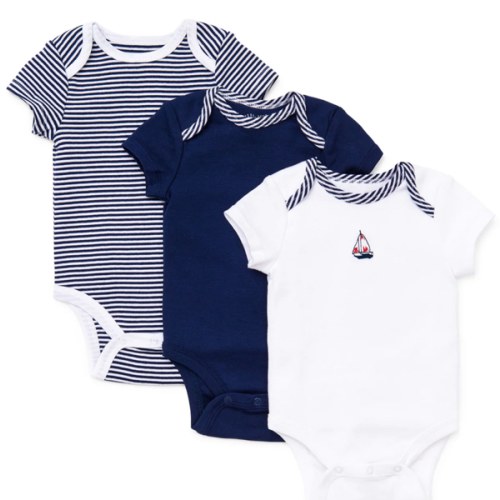 Sailboats 3-Pack Bodysuits