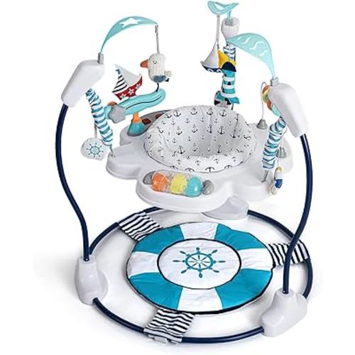 Baby Activity Center Jumper Interactive Activity Jumper Play Center with Infant Toys, 360° Rotating Seat