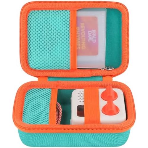 co2CREA Hard Case Compatible with Yoto Mini Kids Audio Music Player Children Speaker Plays Audiobook Cards Radio and Card Holder Hold up to Yoto 36 Cards, Teal Case