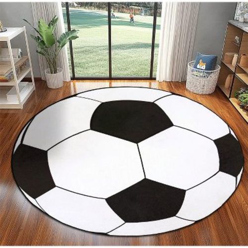 Round Ball Pattern Area Rug, Fluffy Washable Area Rug for Living Room Kids Room Nursery Playroom Decor