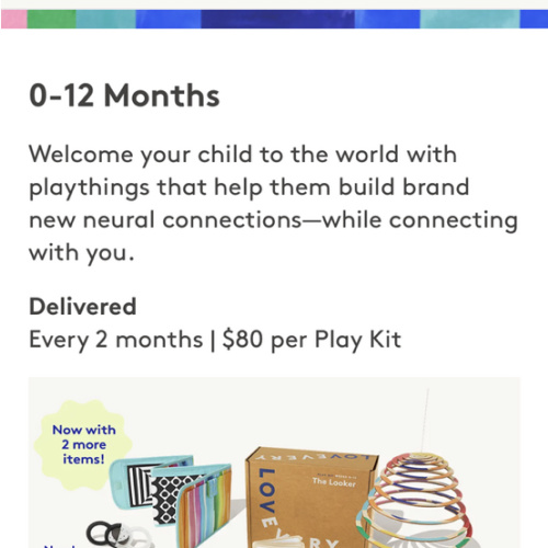 The Play Kits by Lovevery | Montessori Toy Subscription Ages 0-5 | Lovevery