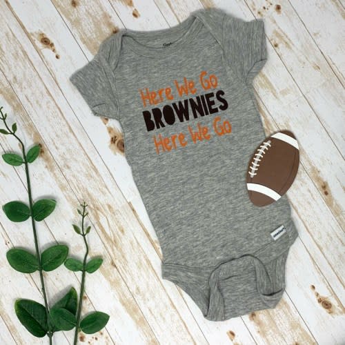 Here We Go Brownies Baby Bodysuit
0-3 Months
