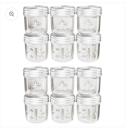 3.5oz Glass Breast Milk Storage Containers