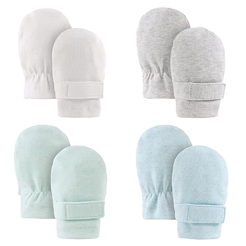 Newborn Baby Mittens Infant No Scratch Gloves Cotton Mitts for Baby Girls Boys