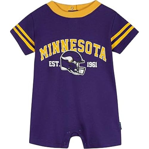 Gerber NFL unisex-baby Nfl Team Short Sleeve Romper
