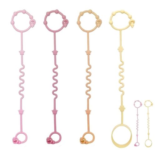 RTMOK Toy Straps for Baby,Silicone Setpacifier Clip,Applies to Car Seat Toy,Teether Toy,High Chair,Stroller Accessories,Baby Toy Clips,Cribs,Rocking Chair