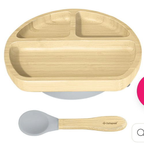 Octopod® Bamboo Baby Suction Plate (Triangle)