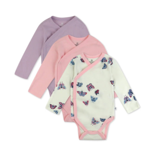 3-Pack Organic Cotton Long Sleeve Side-Snap Bodysuits | Honest Baby Clothing