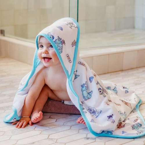 Premium Baby Knit Hooded Towel - Monsters, Inc. Friends